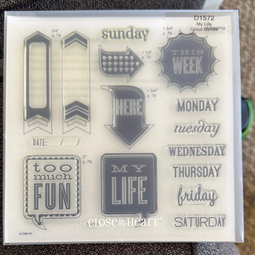 My Life Weekly Planner Stamp Set - Gray/White by Close to My Heart
